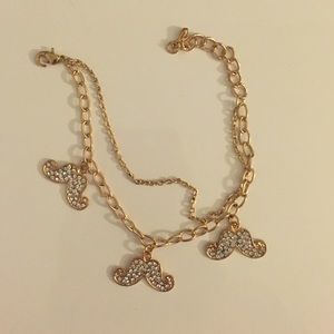 NWOT mustache bracelet