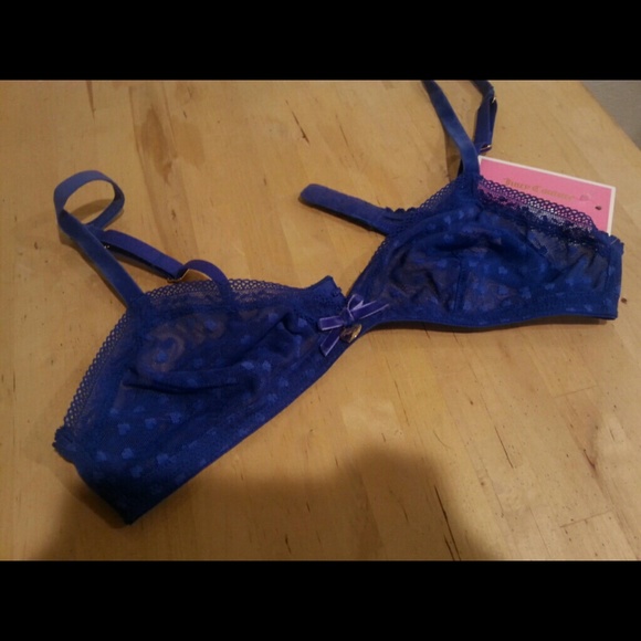 Juicy Couture Lace bralette in royal blue