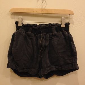 AE Black Cotton Shorts