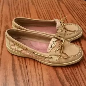 Pink sequined Angelfish Sperry size 9