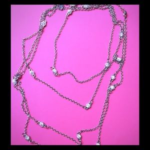 Express long crystal necklace