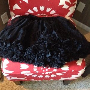 Black ruffle petticoat skirt