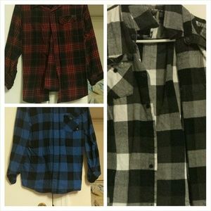 3 flannels bundle