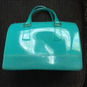Turquoise Candy bag with strap. Not Furla!!