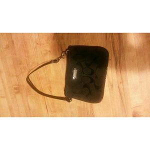 Black coach wristlet