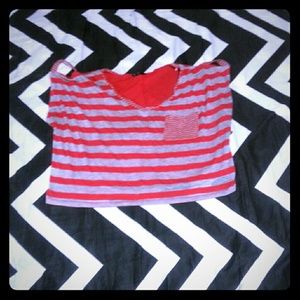 🌷🍒Red & Gray CropTop🍒🌷