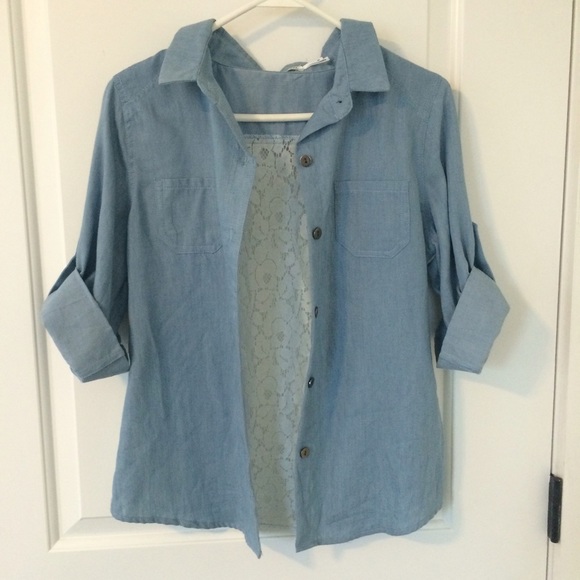 Button Down With Lace - NWOT