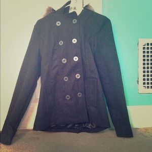 black winter coat