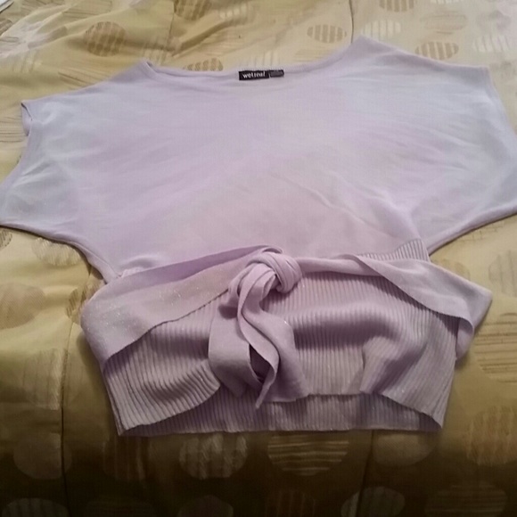 Wet Seal lavender bat-wing sweater