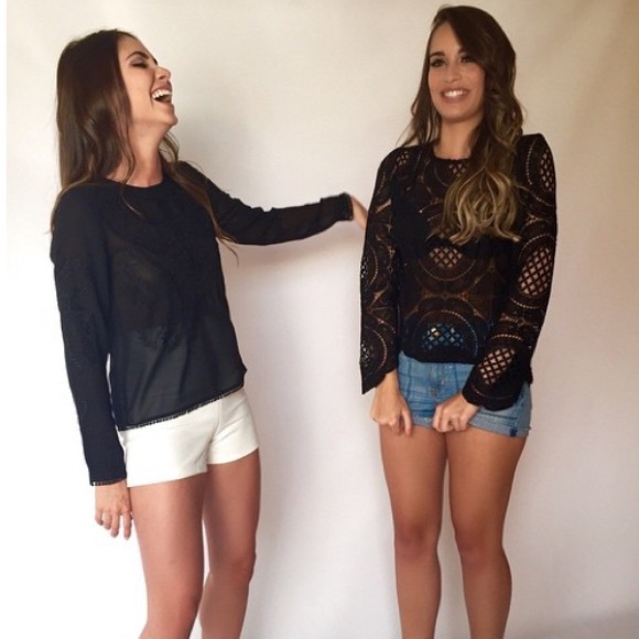 Style Mafia Long Sleeve Embroidered Top