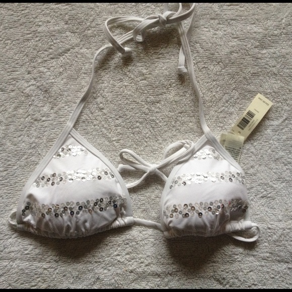 White triangle swim Bikini top