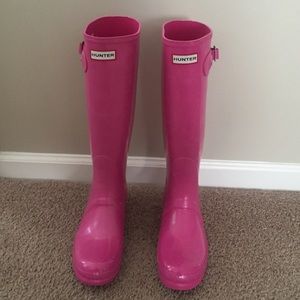 Lipstick Pink Glossy Hunter Boots