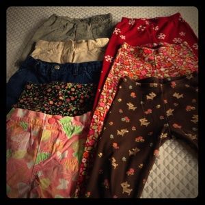 Summertime shorts and leggings for girls, size 5