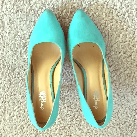 Teal pumps
