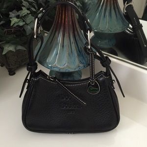 D&B black shoulder bag with silver hardware