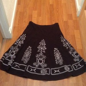 Sunny Leigh black embroidered skirt.
