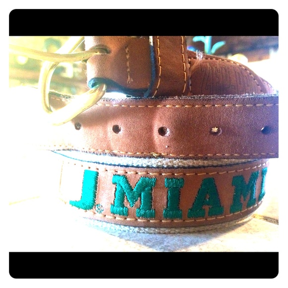 Miami hurricane leather belt