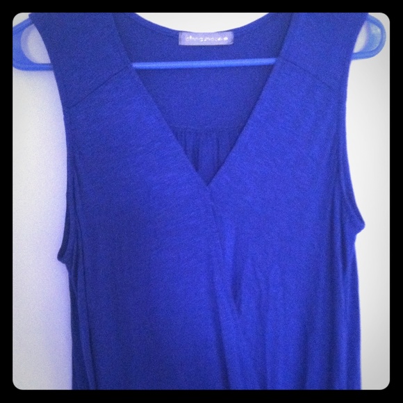 Olivia Moon Tops - Olivia moon blue blouse size small