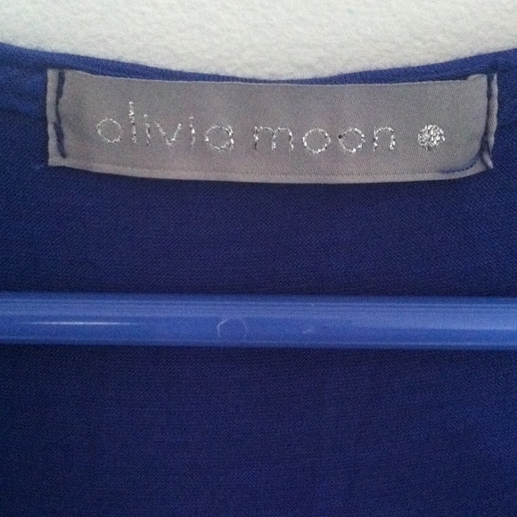 Olivia moon blue blouse size small - Picture 3 of 4