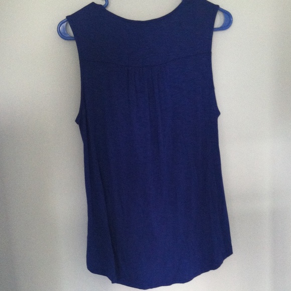 Olivia moon blue blouse size small - Picture 4 of 4