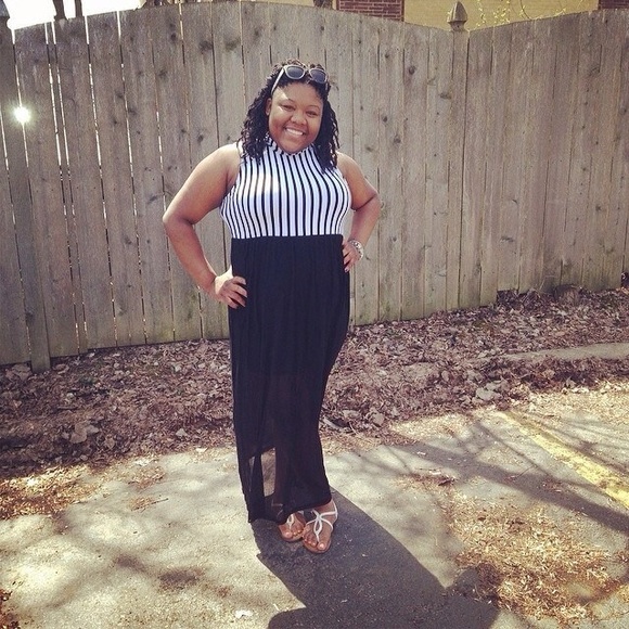 Striped maxi dress