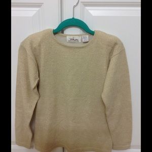 Golden metallic worthington petite top