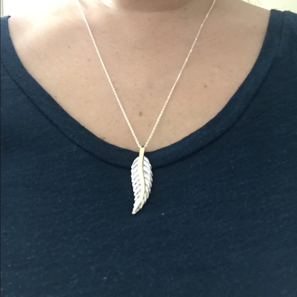 Sterling Silver Leaf Necklace - Picture 2 of 3