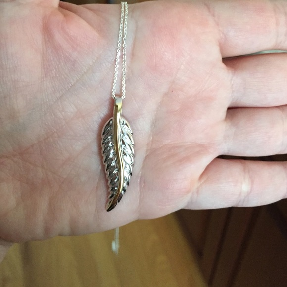 Sterling Silver Leaf Necklace - Picture 3 of 3