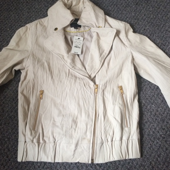 GENUINE LEATHER BEIGE EXPRESS JACKET