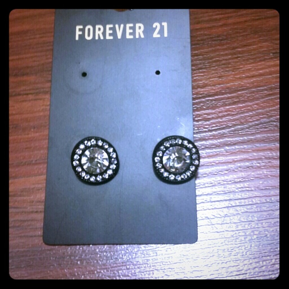 Black cz earrings