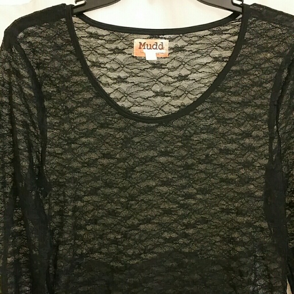 Mudd Black Lace Top