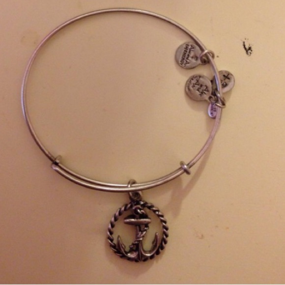 Authentic silver Alex & Ani anchor bracelet