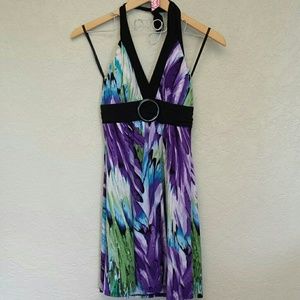 Colorful halter dress!