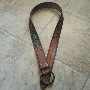 Mossimo Supply Co. Genuine Leather Aztec Belt