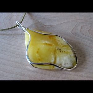White amber pendant