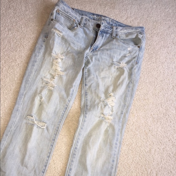 American eagle skinny ripped jeans