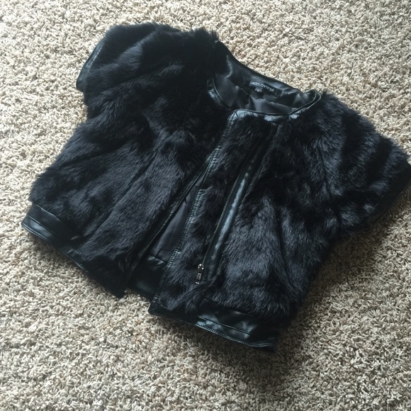 Faux fur fashion jacket