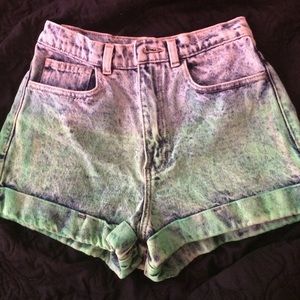 Green Ombré American Apparel Shorts