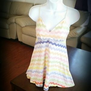 Multicolor babydoll tank