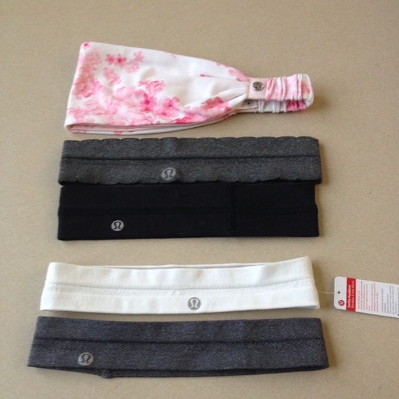 Lululemon headband (Pink & white Bang Buster)