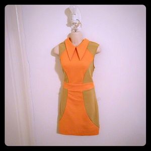 🎉👏HOST PICK 3/27👏🎉 Peach & Tan Collared Dress