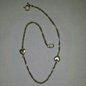 14K Made in Italy delicate heart bracelet