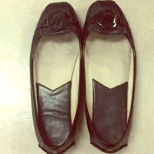 Micheal kors black leather flats