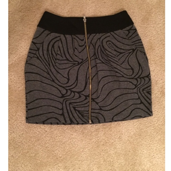 Zipper Front Mini Skirt