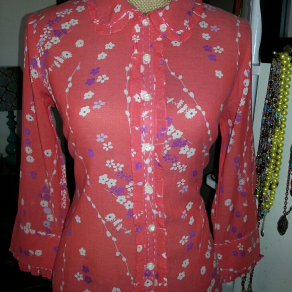 Anthropologie Odille Ruffle Front Top