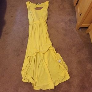 Yellow High-Low dress