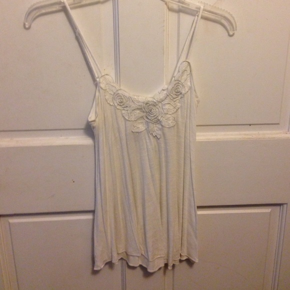 Kirra white spaghetti strap, flow tank top