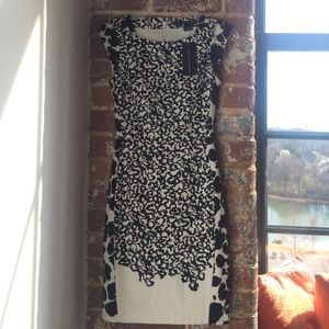 French connection black and white print dress NWT