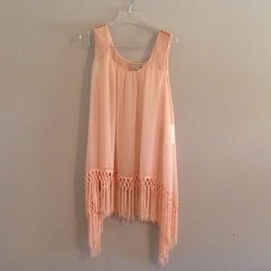Light Pink Forever 21 Fringe Tunic