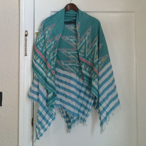Balinese printed large scarf/beach wrap
